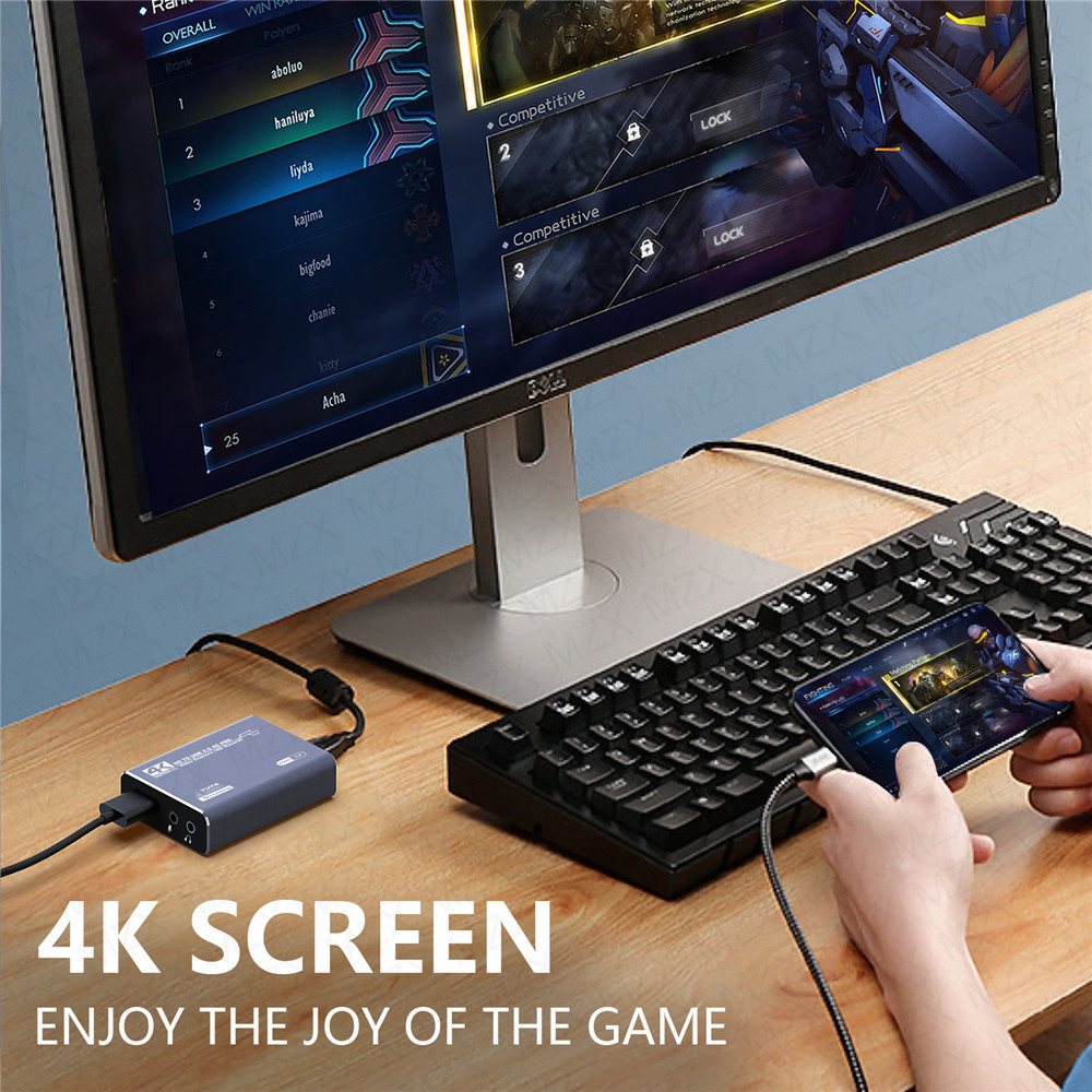 MZX 4K 비디오 캡처 카드 보드 녹화 HDMI 호환 - Pc Gaming Games 리뷰 및 가격