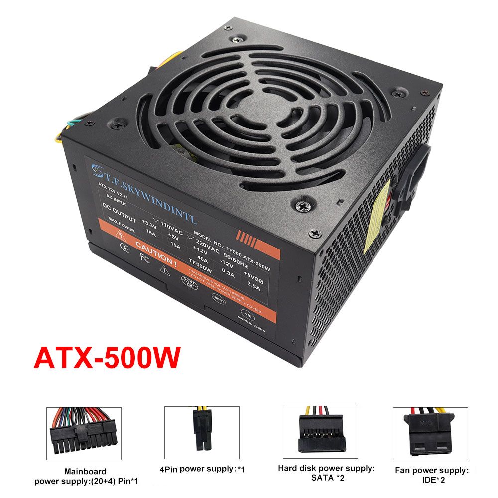 저렴한 500W 블랙 ATX 데스크탑 게이밍 PC 파워 - Pc Gaming Ff 리뷰 및 가격