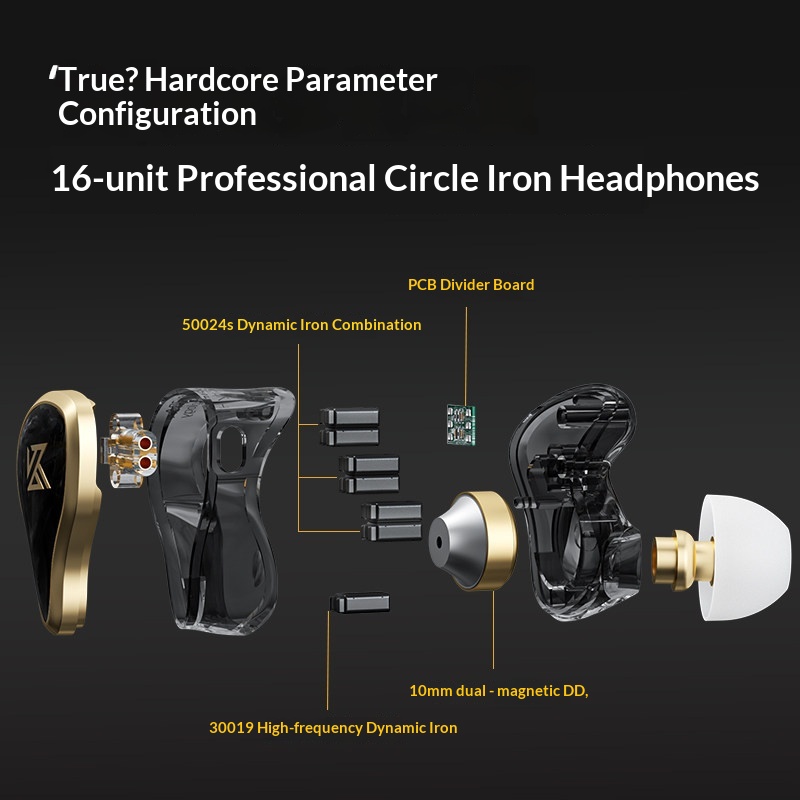 KZ ZAS 금속 유선 이어폰 16-유닛 하이브리드 기 - Pc Gaming Earphones 리뷰 및 가격