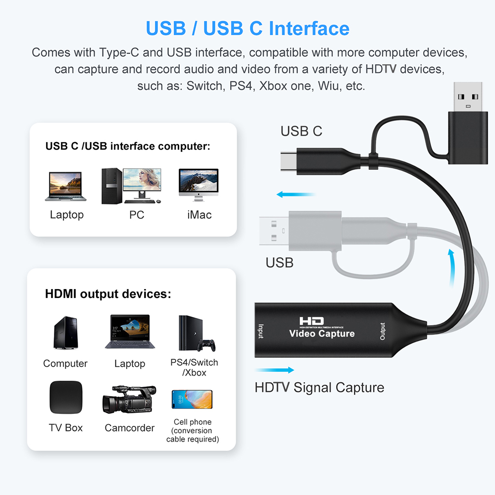 4K HDMI 호환 USB 비디오 캡처 카드 1080P - Pc Gaming Games 리뷰 및 가격